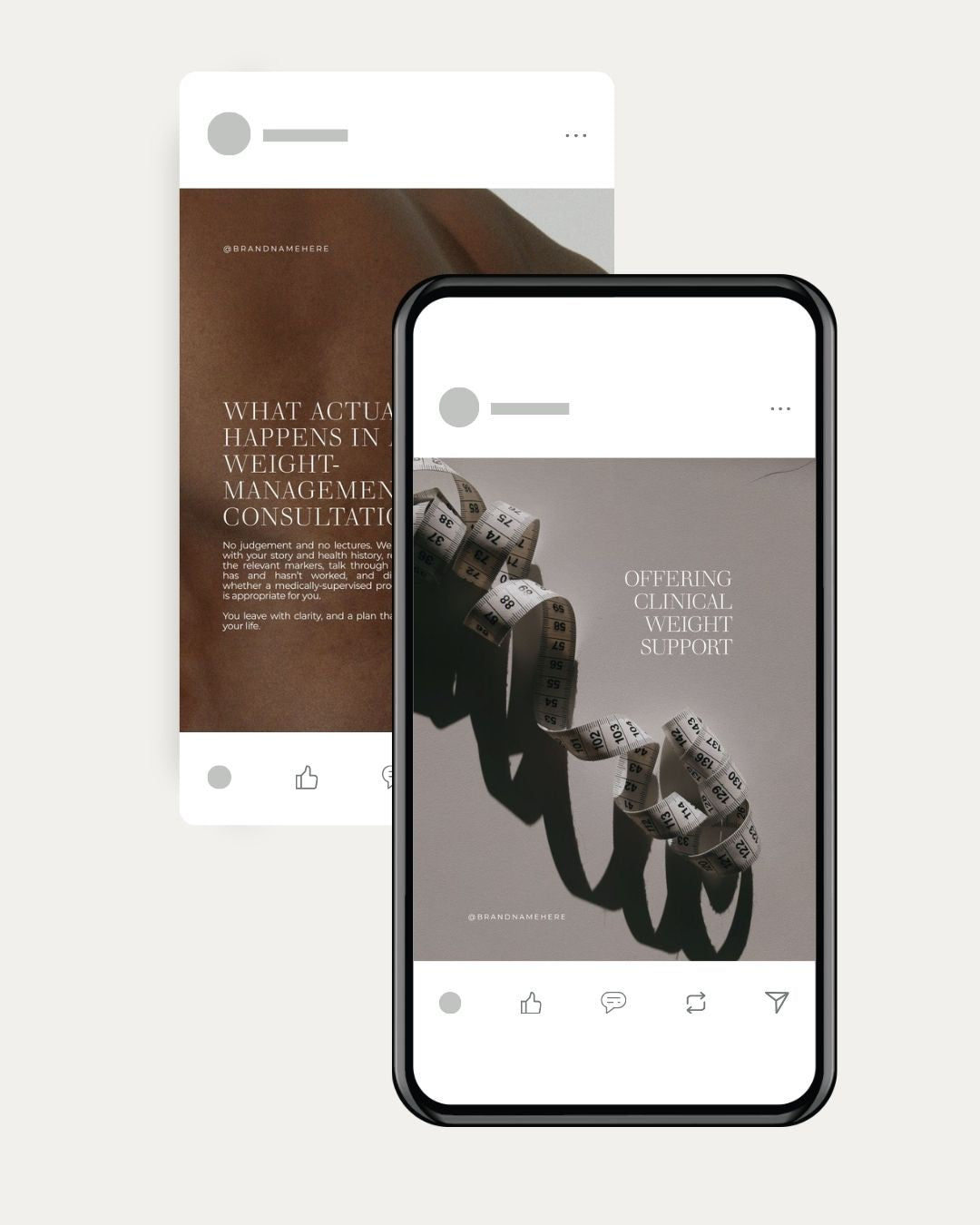 Canva social media templates for medical weight loss and metabolic health clinics – The Aesthetic Library