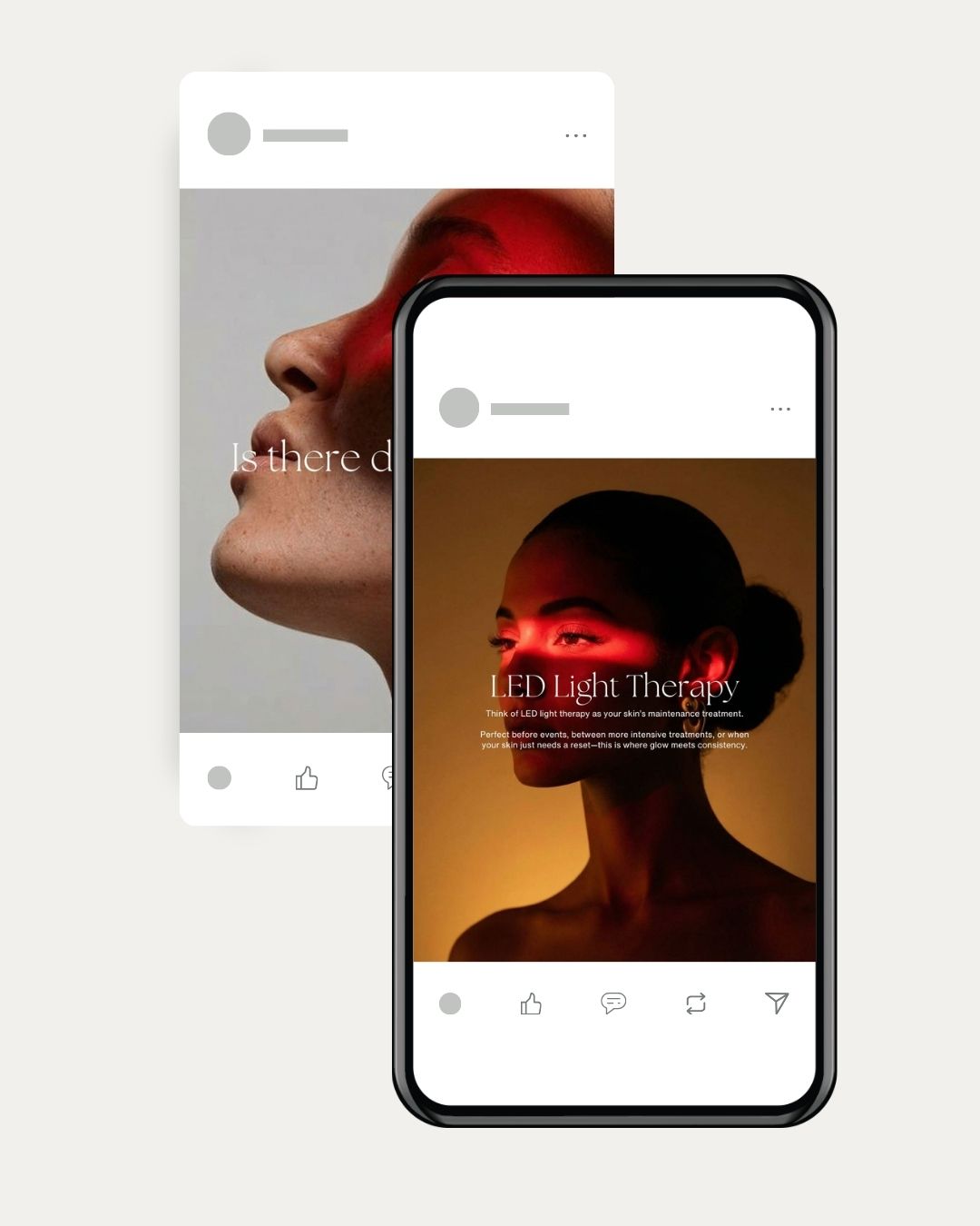 Instagram Stories template preview for skin clinics